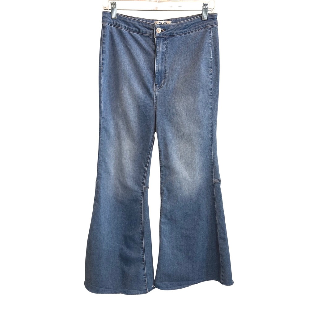 Free People We The Free Youthquake High Rise Crop Flare Jeans Size 30 Boho